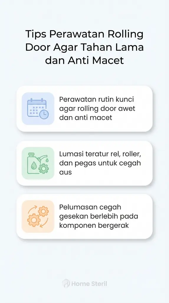 Tips Perawatan Rolling Door Agar Tahan Lama dan Anti Macet